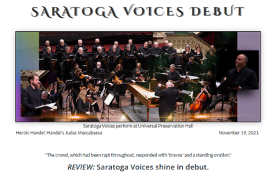 MUSIC REVIEW: Saratoga Voices shine in debut; Season opened Friday night
